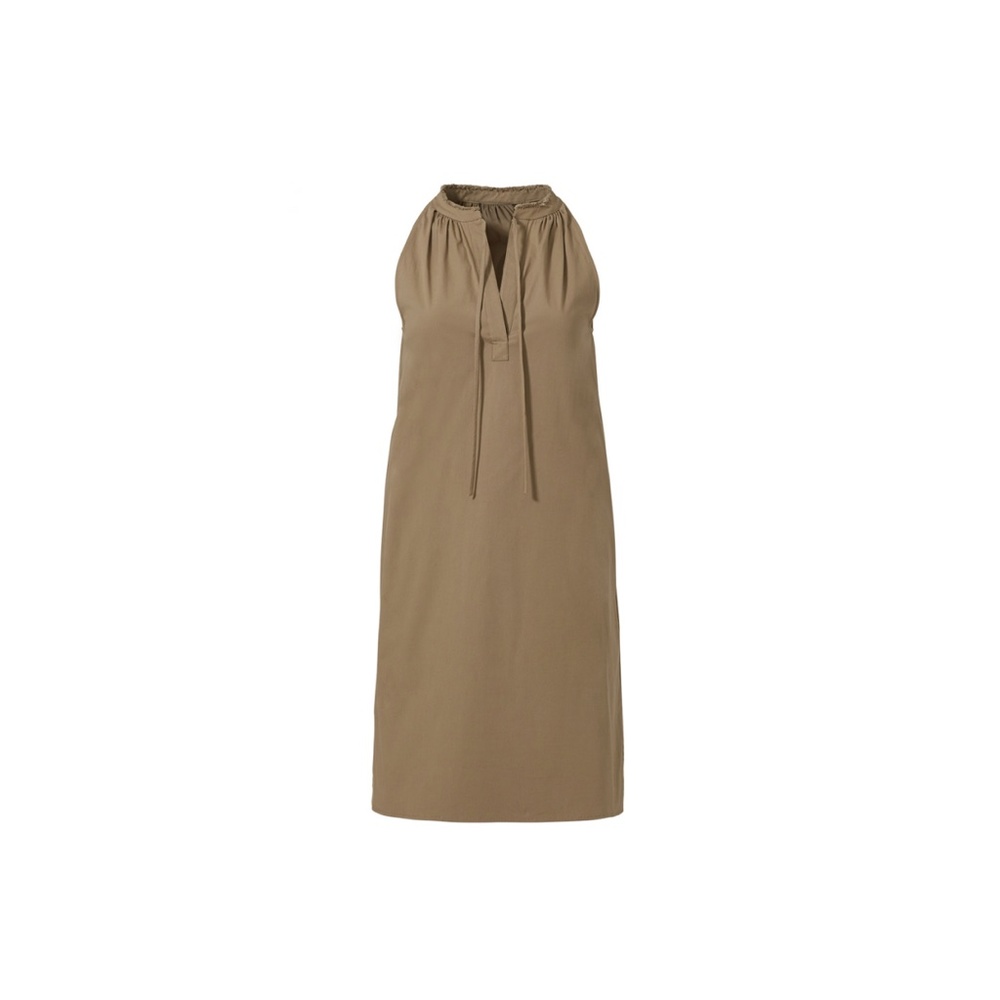 Theory Nallane Olive V-Neck Shirt Dress w/Pockets